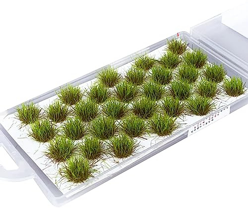 Happyaer 32 Stück Simulation Gras Modell Grasbüschel Miniatur Statisches Gras Modell Miniatur Strauch Büsche für Landschaftsschiene Weg 32 Stück Miniatur Grasbüschel