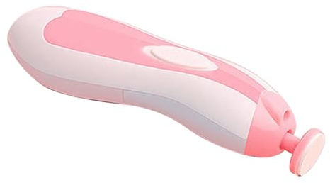 Tagliaunghie elettrico per bambini, con regolazione a 2 velocità, con 6 testine di levigatura, luce LED, set di strumenti per la pulizia e la manutenzione delle unghie dei bambini (rosa)