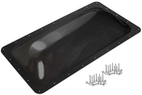 XMK 45,7 x 86,4 cm Wohnmobil-Dachfenster Ersatz passend für 35,6 x 76,2 cm Dachfenster Öffnungen, Camper RV Dusche Oberlicht-Abdeckung Außenkuppel für Wohnmobile, Anhänger, fünftes Rad