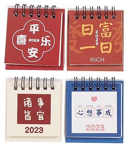 DIYEAH 4stücke Standkalender Für Haushalt Tischkalender Mit Monat Und Wochentagen Minikalender Für Täglichen Gebrauch Langlebiger Kalender Aus Hochwertigem Dekorativer Standkalender