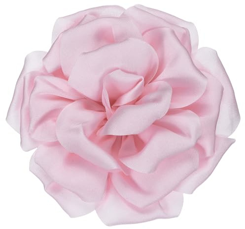 PATIKIL Seiden-Satin-Blumenbrosche Pin Große Pfingstrosen-Blumen-Reversnadel für Frauen Hochzeit Party Geburtstag Tanz Bankett Kleid Hut Tasche Dekoration, Burgund