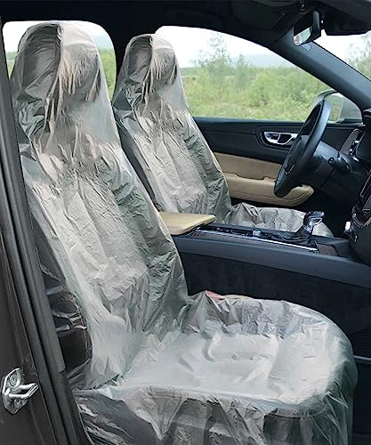 Flaconi 100PCS Plastic Seat Covers for Cars,Disposable Car Seat Covers,Vehicle Seat Anti-dirty Plastic Covers,Suitable for Cars,Trucks,SUVs