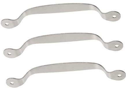 HOMSFOU Mangos De Acero Inoxidable Para Tabla De Cortar 3pcs Para Hogar y Restaurantes