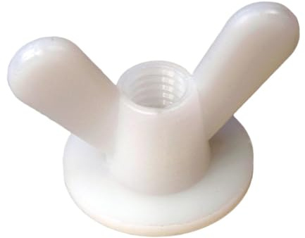 Écrous papillon en plastique (nylon 6.6), Écrou avec ailes, facile à serrer à la main, sans outils de verrouillage - 3_M6 - Naturel - 20 pièces - Plastic Hardware Store