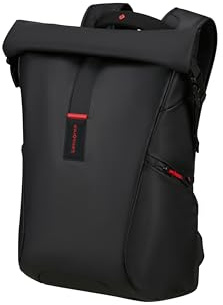 Samsonite Paradiver Light - Expanderbar Rolltop Laptop Ryggsäck 17,3 Tum, 49 cm, 25/35 L, Svart (Black)