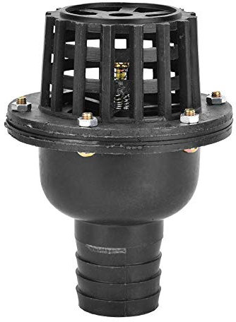 PJKTBEYI Water Pump Foot Valve Black PVC Low Pressure Flat Check Valve for Fluid Machine Water Valve 1.5in/ 2in/ 2.5in /3in /4in(4 Inch)