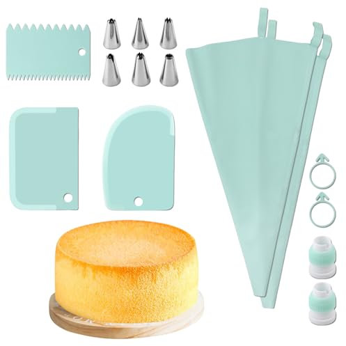 Forniture per decorazioni per torta - Kit di glassa professionale | Set di strumenti per tubazioni con più consigli, sacchetti di presa facili, accessori decorativi per cupcakes, dessert, prelibatezze