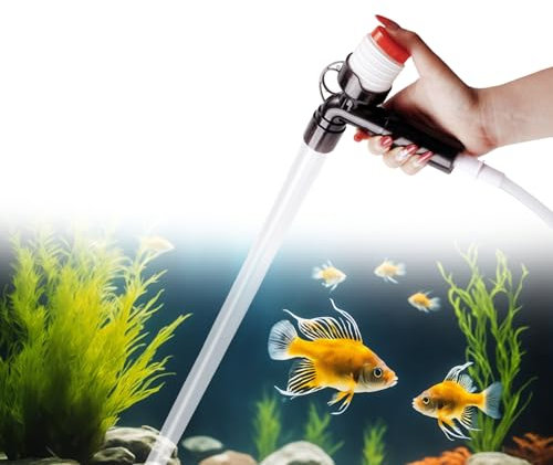 Katomi Mulmsauger Aquarium Reinigungsset, Wasserwechselhilfe mit Schlauch für Bodengrundreinigung, umweltfreundlich & BPA-frei, für Aquarienliebhaber, Einsteiger & Tierfreunde