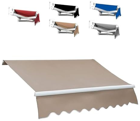 YCBTPS Lona De Repuesto Retráctil para Toldo De Patio, 3.5x2.5m 4x3.0m Cubierta del Toldo De La Sombra del Sol Toldo Enrollable Toldo Exterior Tela Superior(Camel,2.5x2m(8.2x6.5ft))