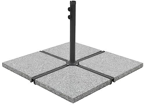 Générique Plaque de Poids carrée pour Parasol Granit 25 kg Gris, La Livraison Comprend 1 pièce de Plaque carrée, Accessoires pour parasols & voiles d'ombrage, Supports pour parasols