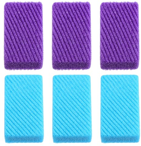 Pietra per Piedi 6 Pezzi, Rimuove Calli e Pelle Secca | Esfoliazione Delicata, Ammorbidisce la Pelle, Bagno e Viaggio, Set Pedicure da 6 Pezzi Colore