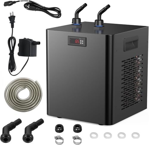 Enfriador De Acuario, 1/10 Hp, 1/3 Hp, 1/2 Hp, Enfriador De Agua Para Peceras, Refrigeración Silenciosa Para Peceras Para Hidropónicos, Ajolotes, Medusas, Arrecifes De Coral(160L-For Fish Tank)