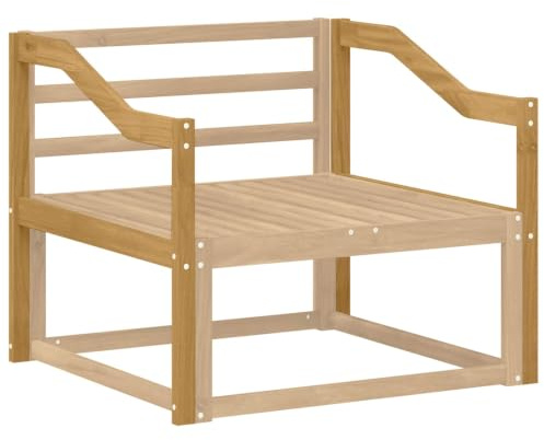 vidaXL Armlehnen Modul 2 pcs Weiß 79 x 4 x 73 cm Massivholz Akazie, Robuste Holz-Armliegen, für Gartenstuhl, Sofa-Extras, Bequeme Armstütze, stabiles Akazien-Möbelstück