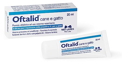 NBF Lanes | Oftalid Hund und Katze Augensalbe 20 ml für das Wohlbefinden des Augenlids von Hunden und Katzen
