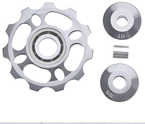 Keenso Puleggia del deragliatore Posteriore della Bici, 11T Cuscinetti in Ceramica in Lega di Alluminio Ruota puleggia del deragliatore Posteriore Mountain Bike Bici Parti di