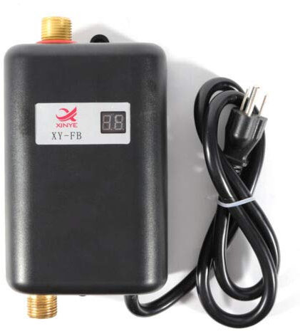 Chauffe-eau Instantané, Mini Chauffe-eau électrique, Chauffe-eau sans Réservoir 3400W avec écran LCD, Chauffe-eau Portable, Chauffe-eau Instantané pour Cuisine ou Salle de Bain (noir)