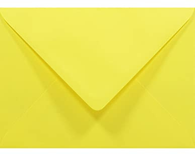 Netuno 50 Briefumschläge Gelb DIN B6 12,5x17,5 cm klassisch und stilvoll | 80g Rainbow · stilvolle gelbfarbene Umschläge Farbpapier für Ostern, Frühling, Sommer & Geburtstag