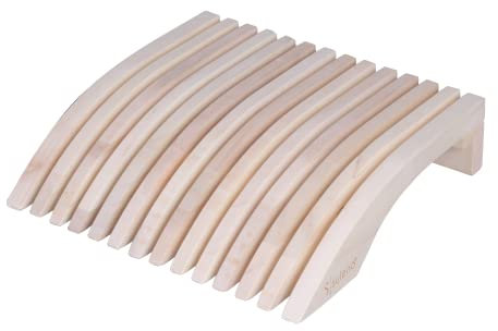 Suleno Sauna Kopfstütze Holz Espe - ergonomische Saunakopfstütze für Kopf & Nacken - Hochwertiges Sauna Zubehör, hygienisch & langlebig - Saunazubehör Nackenstütze & Kopfkeil - Modell ESKE