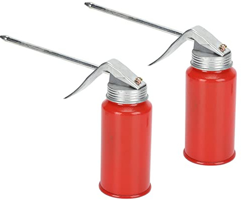 Camrusic 2 Pcs Oil Can Pump Oiler, Metal Pump Oil Can, 200ml Gun Oil Spray Can for Home Auto Motorcycles Applications