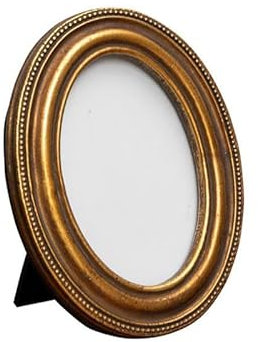 CHEHOMA Porte photo ovale doré 12x9cm