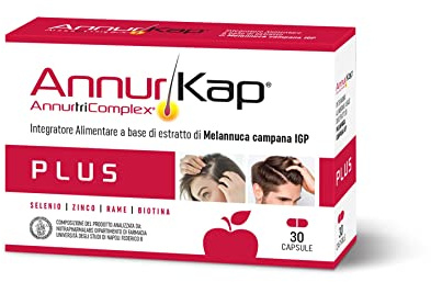 Annurkap PLUS Integratore Annurtri Complex | per Rinforzare e Far Crescere i Capelli | Crescita Capelli e Anticaduta | 30 Capsule