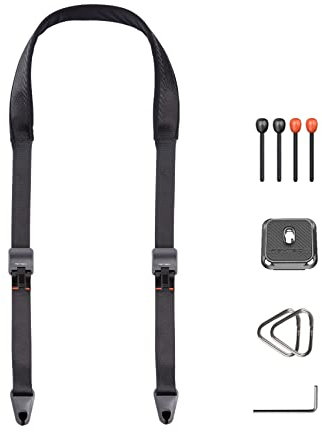 PGYTECH Camera Shoulder Strap Quick Release Wide Camera Straps for Photographers 110-152 CM Adjustable Camera Neck Strap for DSLR SLR (Night Black)