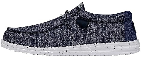HEYDUDE Wally Sport Knit Herren - Slip on Schuhe - Mokassin Stil, Blue, 41