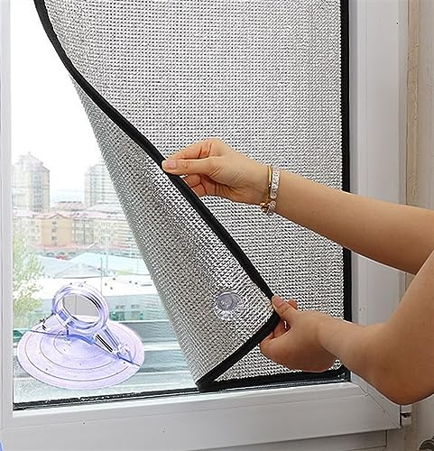 Wärmeisolierung Reflektierende Dachfenster Folie, uv-Schutz Sonnenschutzfolie Fenster Innen Oder Außen, Sichtschutzfolie Fenster, Hitzefolie Fenster, Aluminisierte Hitzeschutz ( Größe : 60x180cm )