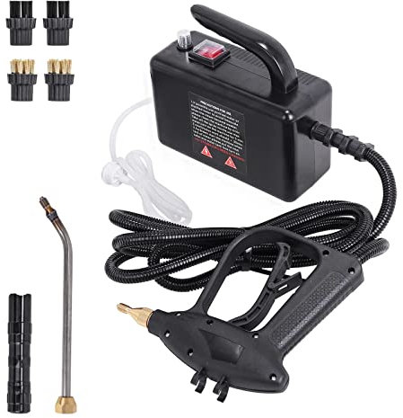 Machine de nettoyage à vapeur sèche 2600 W Nettoyeur à vapeur à main, 5 bars Nettoyeur à vapeur haute pression haute température Climatiseur Nettoyage de tapis Appareils de cuisine à main Nettoyeur
