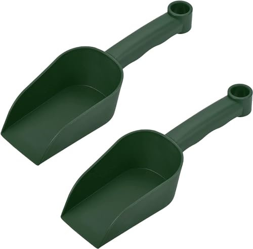 Saubere Schaufel, Gartenschaufel, Kunststoff-Garten-Handschaufel, Kunststoff-Gartenschaufel 230 x 75 mm, Handkellen for Graben von Pflanzen, Boden, Hausgarten-Werkzeug, Weiß, 2 Stück (Farbe: Grün, Grö