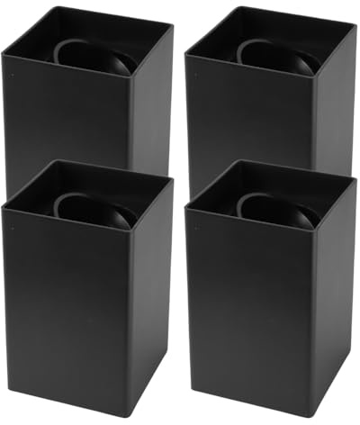 LUXULA 4 Stück Aufbauspot GU10 45° schwenkbar eckig Schwarz Deckenspot | 45° schwenkbar, GU10 Fassung, Kunststoff, ohne Leuchtmittel, 230V, Deckenspot, Aufbauleuchte für Wohnräume