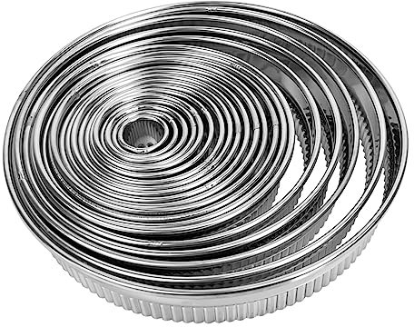 Juego de cortadores de galletas redondos de 20 piezas, de acero inoxidable, fácil de usar, duradero para fondant, chocolate, para amantes de la repostería, herramienta de regalo