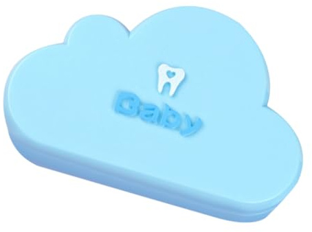 Amosfun Erinnerungsbox für Milchzähne Zahndose aus Abs Wolkenform Sichere Getrennte Aufbewahrung für Kindergeburtstage und Partys