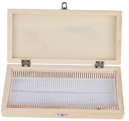 Mikroskop-Objektträger-Set, 50 Stück, mit Holz-Aufbewahrungsbox für Biologische Proben