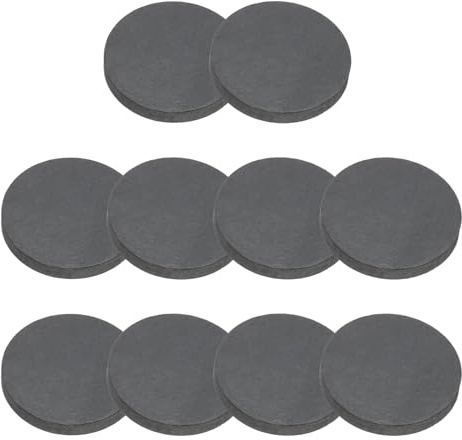 PATIKIL Rondelle Caoutchouc Ronde 10 Pcs Entretoise Anti-Vibration 40mm OD x 5mm Épais Patins pour Meubles pour Climatiseurs Lave Linge Fabrication de Joints Bricolage, Noir