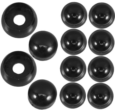 TOYANDONA 10pcs Black Plastic Nut Caps Screw Bolt Protective Covers for Playground Equipment Accessories Suitable for Indoor and Outdoor Children's Play Areas