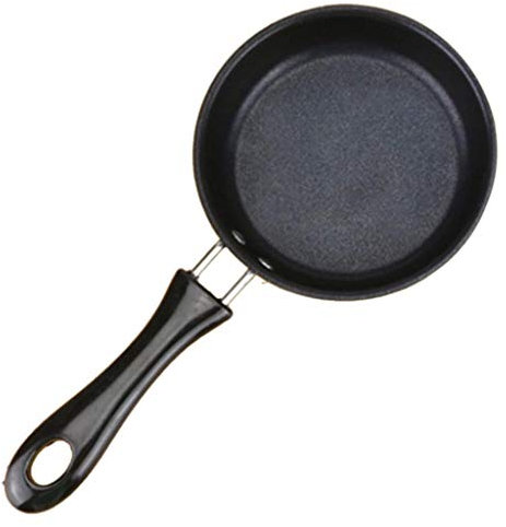 NTALJC Mini sartén Antiadherente Flat Wok Filete Freing Panqueque Wok Pancake Huevo Tiñera Pan Coincher de inducción Universal (Tamaño: 18 cm)