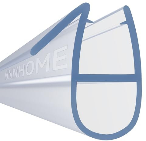 HNNHOME Bath Shower Screen Door Seal Strip for 4-6mm Glass Up to 7mm Gap (Curved)