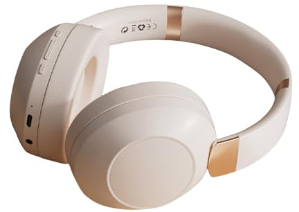Cuffie sovrauricolari – Cuffie con cancellazione del rumore, cuffie stereo wireless con cancellazione del rumore, leggere e pieghevoli, da donna