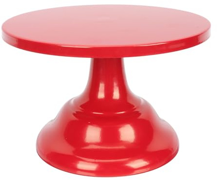 Gatuida Iron Cake Stand Dessert Display Stand for Cupcakes and Pastries Party Supplies Red Small Reusable Easy Clean Cake Plate Holder for Weddings and Celebrations