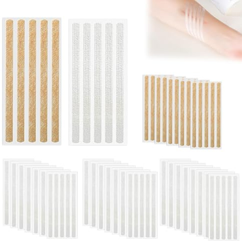 140 cerotti per ferite, strisce per ferite, strisce steri per ferite, strisce per cuciture sulla pelle, per chiudere piccoli tagli, per kit di origine, attività all'aperto