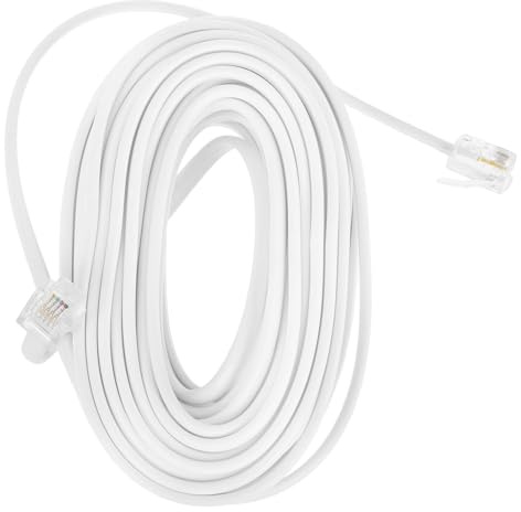 TOBBOMEY Cavo Telefonico Fisso 6P4C Rj11/Rj14 762 M con Filo a 4 Conduttori Prolunga per Telefono Fisso per Casa e Ufficio Segnale Stabile e Facile Connessione