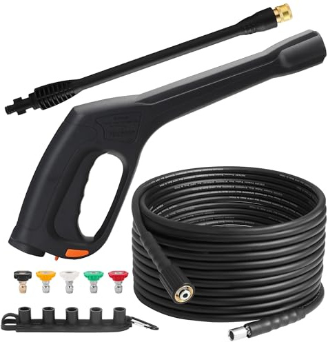 FIXFANS Pressure Washer Gun and Hose Kit, Replacement Pressure Washer Extension Wand– Compatible with Some of Portland Husky Black Decker Ford Pulsar ShopForce Taskforce Powerwasher Taskmaster