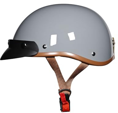 LIONCIANO Jethelm Vintage mit ABS+EPS | 709ABS-Schale kombiniert mit EPS-Pufferschicht. Ideal für Scooter, Moped, Chopper. Sturzhelm mit zuverlässigem Schutz.