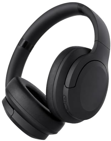 Caijin Kabellose Bluetooth Over-Ear-Kopfhörer mit Active Noise Cancelling, Bluetooth 5.3, bis zu 100 Stunden Akkulaufzeit im ANC-Modus, hochauflösendem Audio, tiefen Bässen und einem faltbaren Design