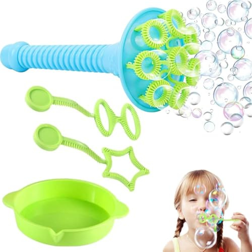 Såpbubblor för Barn Leksak, Trumpet, Trollstav, Cirkulär Bricka | 3X Bubbelblåsare Med Bricka Utomhus Bad Tid Födelsedagsfest Bakgård Bröllop Skola Resa Lekplats Picknick Pojkar