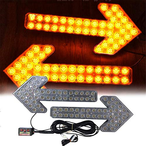 JHKJ Led-verkehrsberaterleuchte Richtungspfeilleuchte, Führer Pfeil Lichter Blinken Warnleuchten,12v,45cm