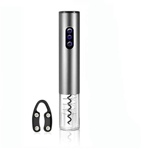 offershop Décapsuleur, ouvre-bouteille, décapsuleur automatique électrique électronique, décapsuleur, batterie, sans fil, acier inoxydable, coupe vin, cuisine (bleu)