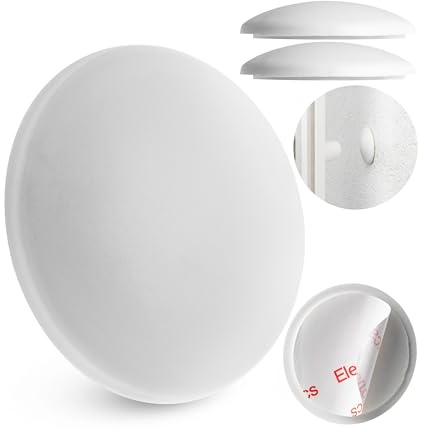 Türklinkenpuffer für Wände, 4 Stück, Ø 40 mm, in Weiß, selbstklebender Wandschutz für Türgriff, Türklinke, Fenstergriff, Anschlagdämpfer gegen Türanschlag, Türstopper Elastikpuffer, Wand Türpuffer