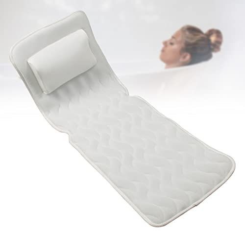 Almohada de baño de cuerpo completo,Colchón de cojín de bañera con ventosas,Accesorios de baño